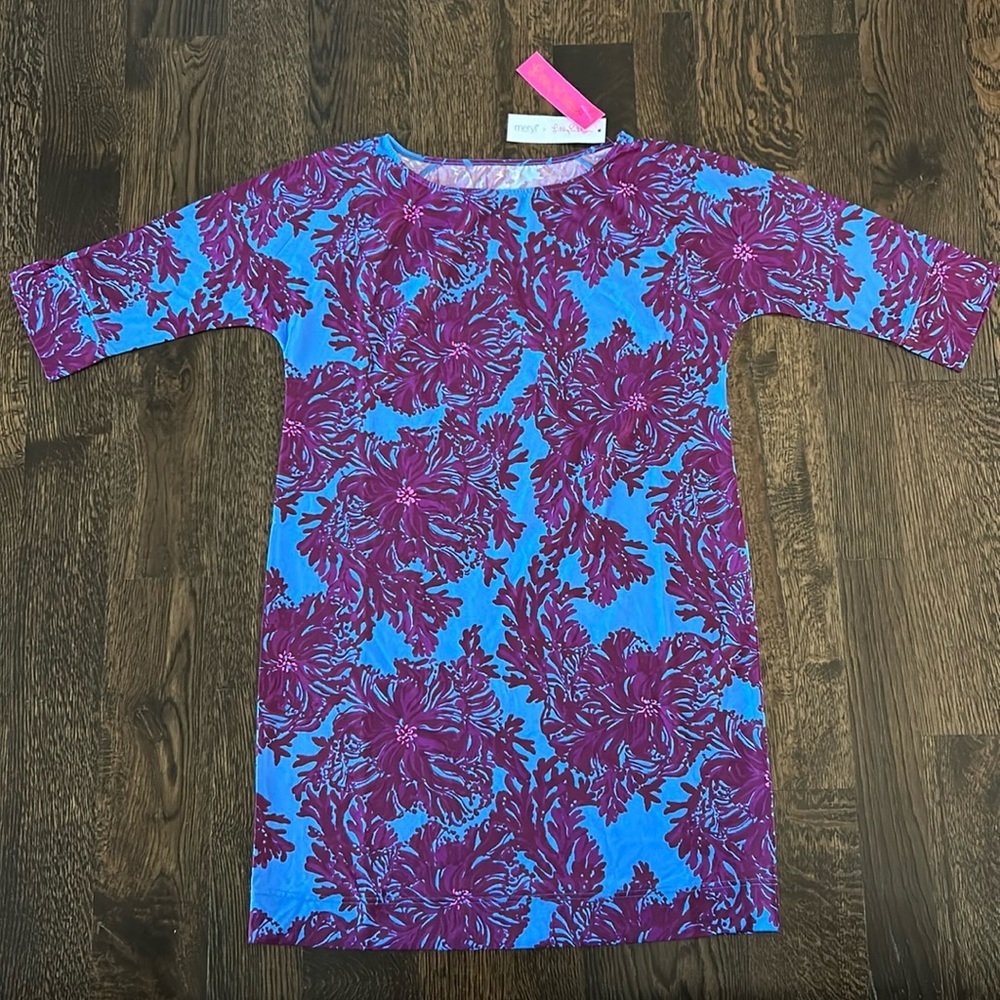 Lilly Pulitzer Braedyn UPF 50+ Dress Chilly Lilly Feel Like a Shellebrity Abaco